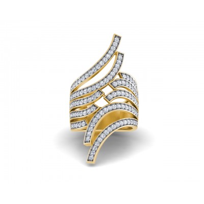 Edana Wide Diamond Band In 14k gold